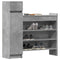 Schoenenkast 100,5x28x100 cm bewerkt hout betongrijs