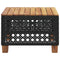 Tuintafel 55x55x36 cm poly rattan en acaciahout zwart