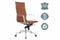 Feel Furniture - Lage Executive bureaustoel - 100% Leer - Cognac