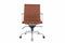 Feel Furniture - Lage Executive bureaustoel - 100% Leer - Cognac