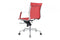 Feel Furniture - Lage Executive bureaustoel - 100% Leer - Rood