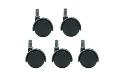 Feel Furniture - Wielen voor bureaustoel - Chrome - Set van 5 stuks