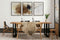 Feel Home - 180x90 Eettafel - Massief Glad Boomstamblad Eiken - 5 cm dik - Twin U Frame