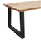 Feel Home - 220x100 Eettafel - Massief Glad Boomstamblad Eiken - 5 cm dik - U Frame