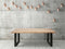 Feel Home - 220x100 Eettafel - Massief Glad Boomstamblad Eiken - 5 cm dik - U Frame