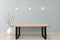 Feel Home - 220x100 Eettafel - Massief Glad Boomstamblad Eiken - 5 cm dik - U Frame
