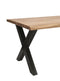 Feel Home - 160x90 Eettafel - Massief Boomstamblad Eiken - 5 cm dik - X Frame
