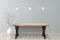 Feel Home - 160x90 Eettafel - Massief Boomstamblad Eiken - 5 cm dik - X Frame