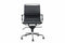 Feel Home - Lage design bureaustoel - Echt leer - Zwart