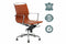 Feel Home - Lage design bureaustoel - Echt leer - Cognac