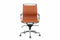 Feel Home - Lage design bureaustoel - Echt leer - Cognac