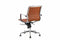 Feel Home - Lage design bureaustoel - Echt leer - Cognac
