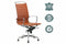 Feel Home - Hoge design bureaustoel - Echt leer - Cognac