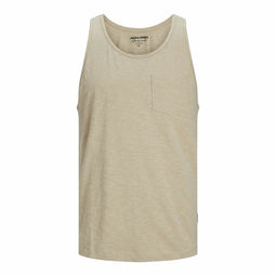 Tank Top Heren Jack & Jones Jortampa Slub Beige Maat L
