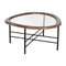 Hoofdtafel Home ESPRIT Bruin Zwart Natuurlijk Kristal Sparrenhout 76 x 81 x 38 cm