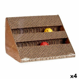 Krabpaal voor Katten Bruin Papier 16,5 x 16,5 x 26,5 cm (4 Stuks)