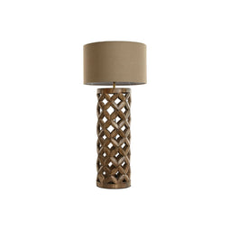 Bureaulamp Home ESPRIT Beige Natuurlijk Mangohout 50 W 220 V 35,5 x 35,5 x 79,5 cm