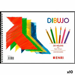 Tekenblok ENRI Wit A4+ 20 Lakens (10 Stuks)