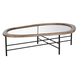Hoofdtafel Home ESPRIT Bruin Zwart Kristal Sparrenhout 120 x 69 x 33 cm