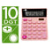 Rekenmachine Liderpapel XF23 Roze Plastic