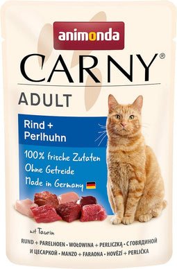 ANIMONDA Carny Adult Beef and guinea fowl - nat kattenvoer - 85g