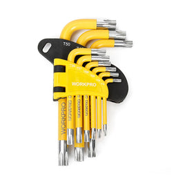 Set van torxsleutels Workpro 9 Onderdelen