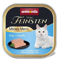 ANIMONDA VOM FEINSTEN MILDES MENU Nat kattenvoer Turkije Forel 100 g
