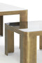 Light&living Salontafel S/2 50x50x30+75x75x40 cm OXE ant. br+smoke glas