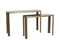 Light&living Side table S/2 100x30x70+120x35x80 cm OXE ant. br+smoke gl.