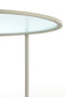 Light&living Salontafel S/2 Ø65x39+Ø75x44 cm TALCA helder rib glas+crème