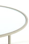 Light&living Salontafel S/2 Ø65x39+Ø75x44 cm TALCA helder rib glas+crème