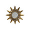 Wandspiegel DKD Home Decor 38 x 3 x 38 cm Bloem Kristal Gouden Hars