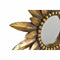 Wandspiegel DKD Home Decor 38 x 3 x 38 cm Bloem Kristal Gouden Hars