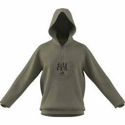Herenhoodie Adidas Emblem Graphic Groen Maat L