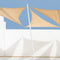 Voet voor Parasol Wit Staal Touw 4,5 x 4,5 x 250 cm