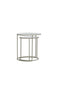 Light&living Bijzettafel S/2 Ø50x40+Ø52x45 cm TALCA helder rib glas+crème