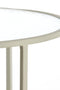 Light&living Bijzettafel S/2 Ø50x40+Ø52x45 cm TALCA helder rib glas+crème