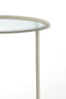 Light&living Bijzettafel S/2 Ø50x40+Ø52x45 cm TALCA helder rib glas+crème