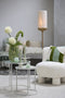 Light&living Bijzettafel S/2 Ø50x40+Ø52x45 cm TALCA helder rib glas+crème