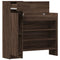 Schoenenkast 100,5x28x100 cm bewerkt hout bruin eikenkleurig