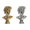 Decoratieve figuren DKD Home Decor 24,5 x 17,5 x 36 cm Zilverkleurig Gouden Buste Neoklassiek (2...