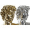 Decoratieve figuren DKD Home Decor 24,5 x 17,5 x 36 cm Zilverkleurig Gouden Buste Neoklassiek (2...