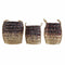 Basket spelset DKD Home Decor Natuurlijk Lila Zeegras Tropisch 39 x 39 x 41 cm 3 Onderdelen