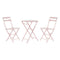 Tafel met twee stoelen DKD Home Decor MB-177410 Roze 60 x 60 x 75 cm (3 pcs)