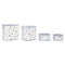 Mandenset DKD Home Decor Wit Zwart Grijs Gouden Bamboe Sterren 41 x 31 x 42 cm (4 Onderdelen) (2...