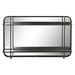 Wandspiegel DKD Home Decor Zwart Metaal (80 x 12 x 50 cm)