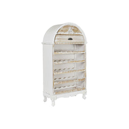 Flessenrek DKD Home Decor Wit Bruin Hout 65 x 30 x 123 cm