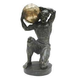 Decoratieve figuren DKD Home Decor Mannen 23 x 19 x 42 cm Zwart Gouden