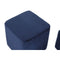Voetensteun DKD Home Decor Marineblauw Licht Roze Hout Plastic Fluweel Stads 36 x 36 x 35 cm (2 S...