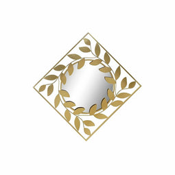 Wandspiegel DKD Home Decor Spiegel Gouden Metaal Laurel (120 x 2,5 x 120 cm)